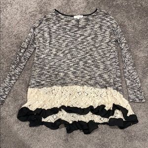 Black and white sweater